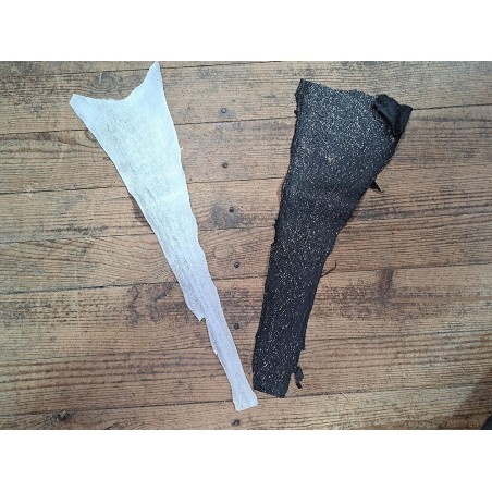 lot cabillaud - blanc nuancé gris/noir métallisé argent - Cuir en stock