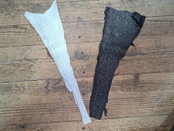 lot cabillaud - blanc nuancé gris/noir métallisé argent - Cuir en stock