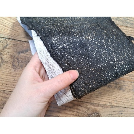 lot cabillaud - blanc nuancé gris/noir métallisé argent - Cuir en stock