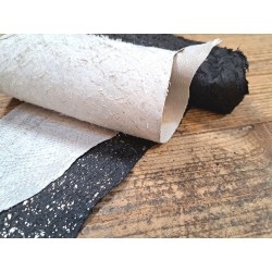 lot cabillaud - blanc nuancé gris/noir métallisé argent - Cuir en stock