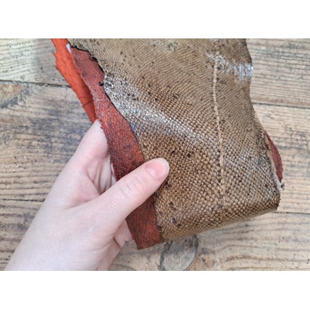 lot cabillaud - brun nuancé/rouge orangé - Cuir en stock