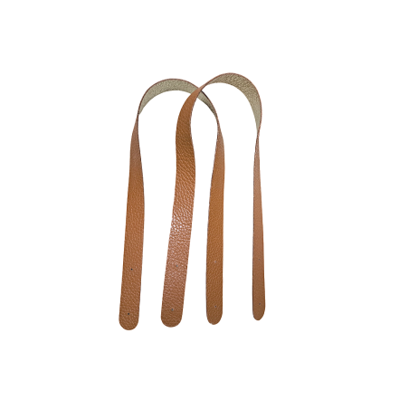 Paire de anses en cuir - prêtes à poser - maroquinerie - Cuirenstock