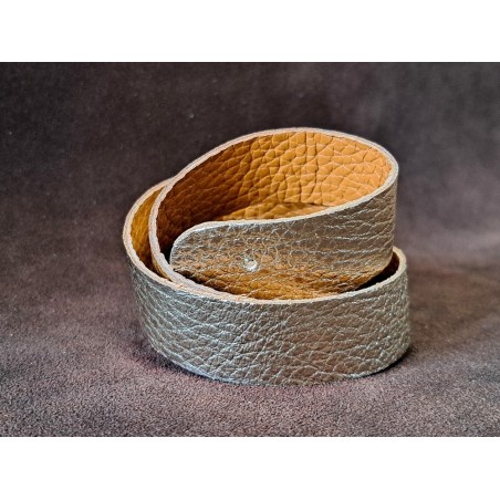 Paire de anses en cuir - prêtes à poser - maroquinerie - Cuir en stock