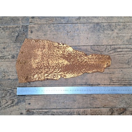 lot perche du nil - vert pastel/brun métallisé orange - cuir en stock