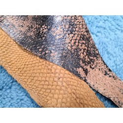 lot perche du nil - brun clair/beige métallisé bleu - cuirenstock