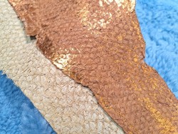 lot perche du nil - vert pastel/brun métallisé orange - cuirenstock