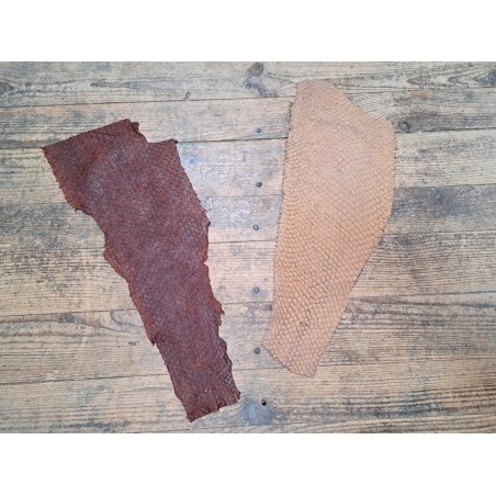 lot perche du nil - acajou/ brun clair - cuir en stock