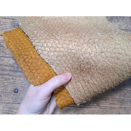 lot perche du nil - jaune moutarde/vert amande irisé or - cuirenstock