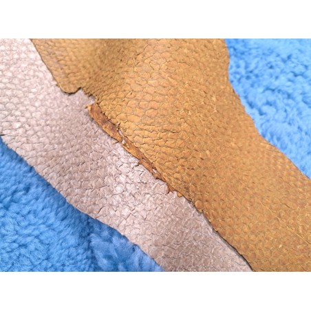 lot perche du nil - jaune moutarde/vert amande irisé or - cuirenstock