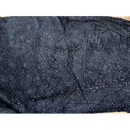 cuir cabillaud - poisson - maroquinerie - noir mat - Cuirenstock