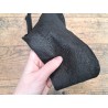 cuir cabillaud - poisson - maroquinerie - noir mat - cuir en stock