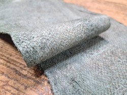 cuir cabillaud - poisson - maroquinerie - vert d'eau mat - cuirenstock