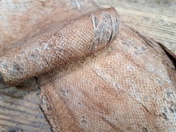 cuir cabillaud - poisson - maroquinerie - nuancé - brun clair mat - cuirenstock