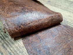 cuir cabillaud - poisson - maroquinerie - noisette- cuirenstock