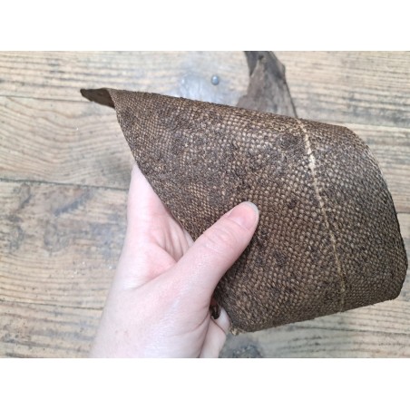 cuir cabillaud - poisson - maroquinerie - brun kaki mat - cuirenstock