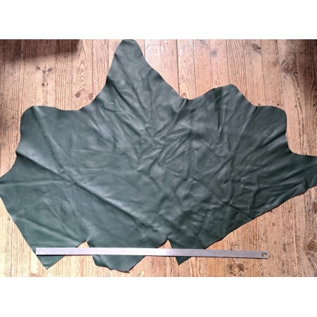 Demi-peau de cuir de veau - Vert anglais - A - Cuirenstock