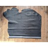 Demi-peau de cuir de veau façon crocodile noir - maroquinerie - Cuir en Stock