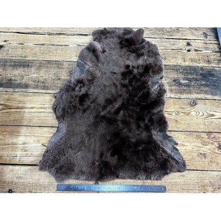 Peau de mouton lainé DOUBLE FACE marron - Cuir en Stock