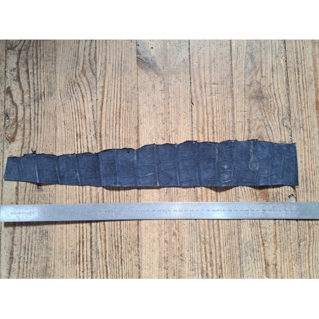 Peau de crocodile bleu marine mat - Cuir en Stock