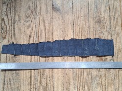 Peau de crocodile bleu marine mat - Cuir en Stock