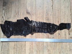 Peau de cuir de crocodile véritable - Noir