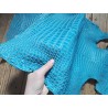 Morceau de cuir de crocodile véritable - turquoise - bijoux et accessoires - cuir en stock