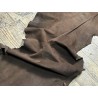 Flanc de vache – Cuir NUBUCK MARRON CHOCOLAT – Tannage minéral – Souple & élastique - 2ᵉ choix - Cuir en Stock