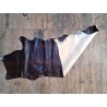 Demi peau de cuir de veau grain façon serpent - marron - maroquinerie - Cuirenstock