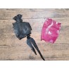 Lot de 2 peaux de cuir de lézard - B - Rose/Noir