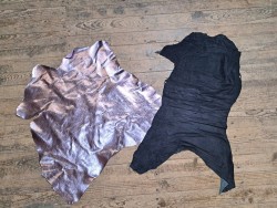 Lot de 2 peaux uniques - Cuir de chèvre et d'agneau -D-
