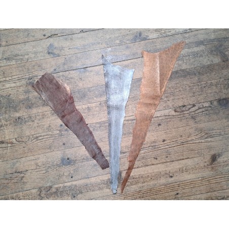 lot x3 peaux de cuir de loup de mer uniques - camaïeu - maroquinerie - cuirenstock