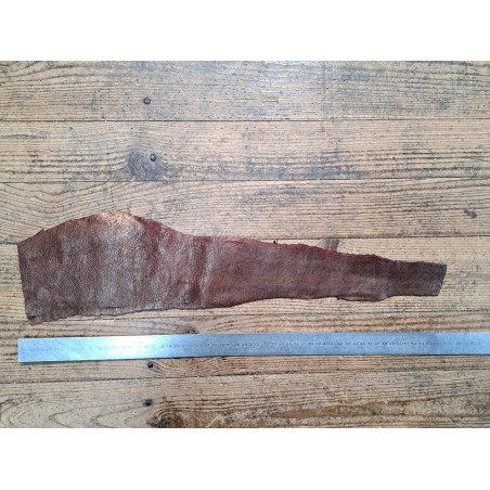 lot x3 peaux de cuir de loup de mer uniques - camaïeu - maroquinerie - cuir en stock