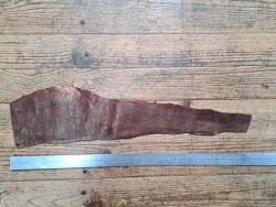 lot x3 peaux de cuir de loup de mer uniques - camaïeu - maroquinerie - cuir en stock