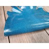 Grande peau de cuir de lézard - Bleu océan - Cuirenstock