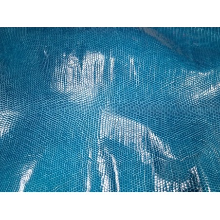Grande peau de cuir de lézard - Bleu océan - Cuirenstock