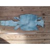 Grande peau de cuir de lézard - Bleu océan - Cuirenstock