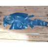Grande peau de cuir de lézard - Bleu océan - Cuirenstock