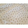Peau de cuir d'autruche - jaune ocre - picots luxe - Cuir en stock