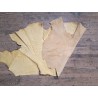 Peau de cuir d'autruche - jaune ocre - picots luxe - Cuir en stock