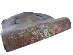 Peau unique de galuchat - N°6 - Multi couleurs Argenté - Cuir en Stock