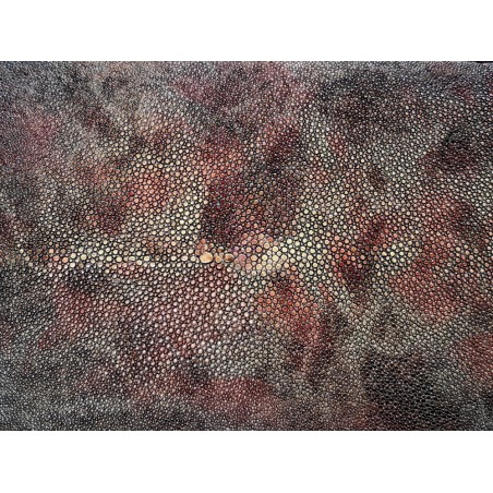 Peau unique de galuchat poncée - N°22 - Multi couleurs Doré