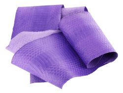 Peau de cuir de serpent - Lilas mat - Cuir en Stock