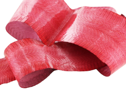 Peau de cuir de serpent - Rose corail - Cuir en Stock