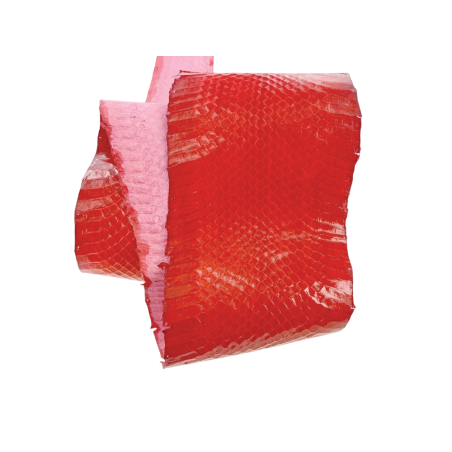 Peau de cuir de serpent - Rouge - Cuir en Stock
