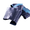 Peau de cuir de serpent - Bleu marine - Cuir en Stock