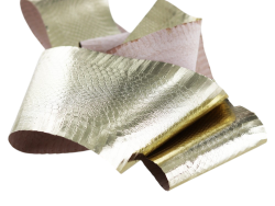 Peau de cuir de serpent - Doré - Cuir en Stock