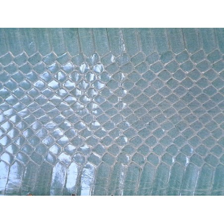 Peau de cuir de serpent - Bleu dragée - Cuirenstock