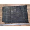 Peau de cuir de poisson tilapia noir mat - cuir en stock
