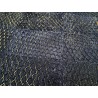 Tapis en cuir de Tilapia cousu - Noir Doré - Cuir en Stock