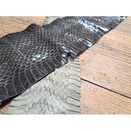 2 peaux de cuir de serpent - B - Cuir en Stock